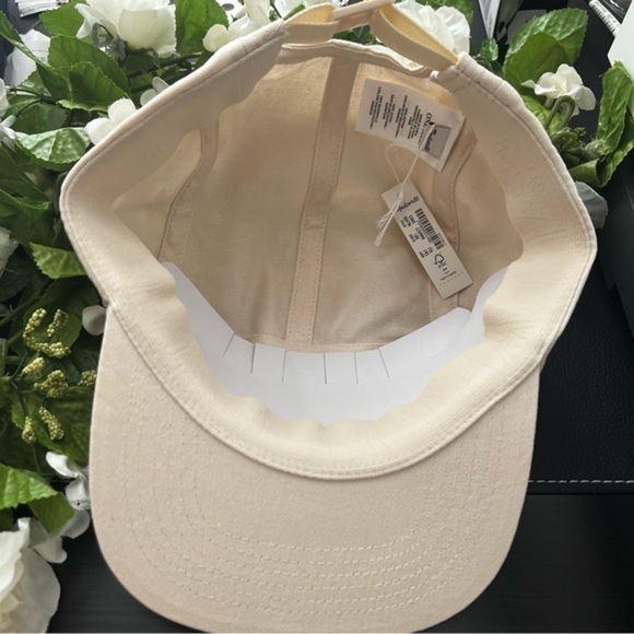 Madewell Women’s Beige Cotton Canvas Five-Panel Baseball Cap Hat main image 5